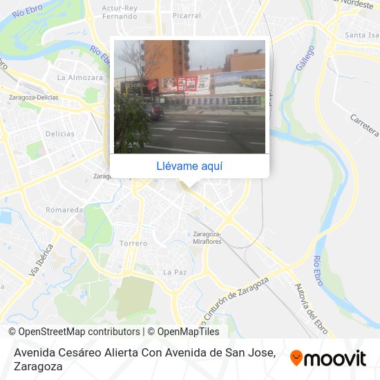 Mapa Avenida Cesáreo Alierta Con Avenida de San Jose