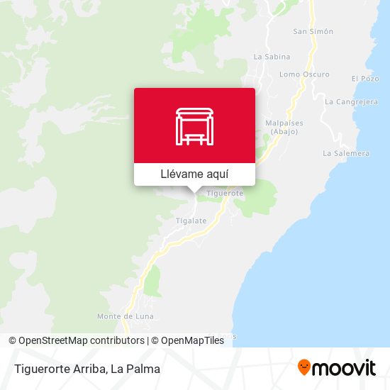 Mapa Tiguerorte Arriba