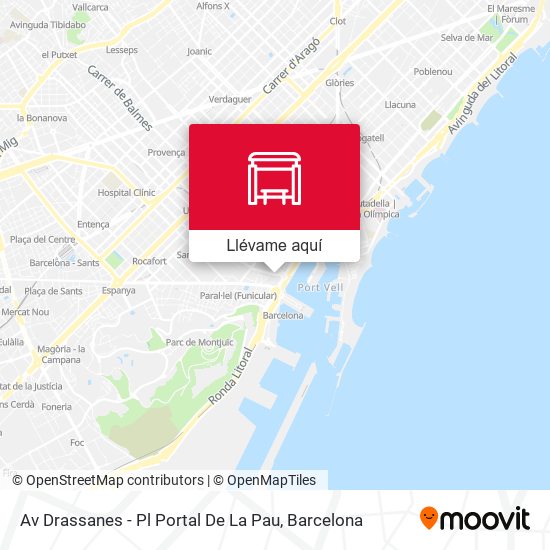 Mapa Av Drassanes - Pl Portal De La Pau