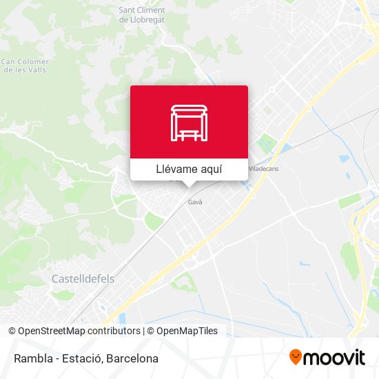 Mapa Rambla - Estació