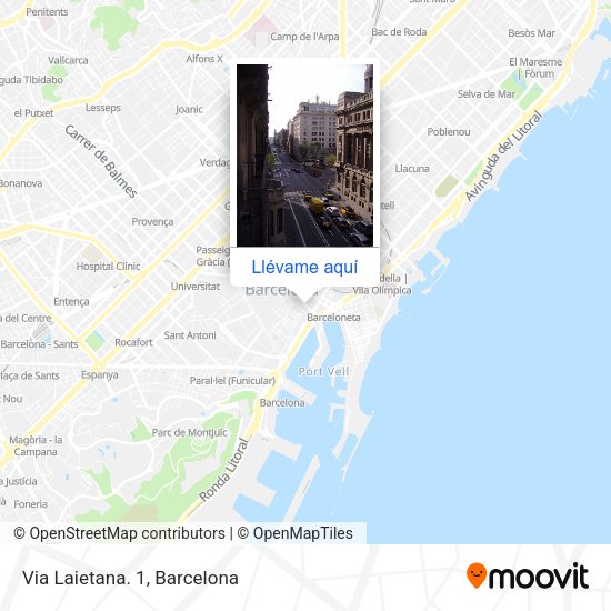 Mapa Via Laietana. 1