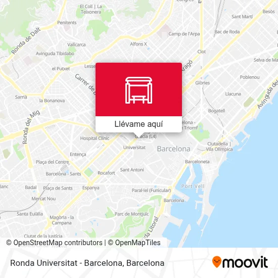 Mapa Ronda Universitat - Barcelona