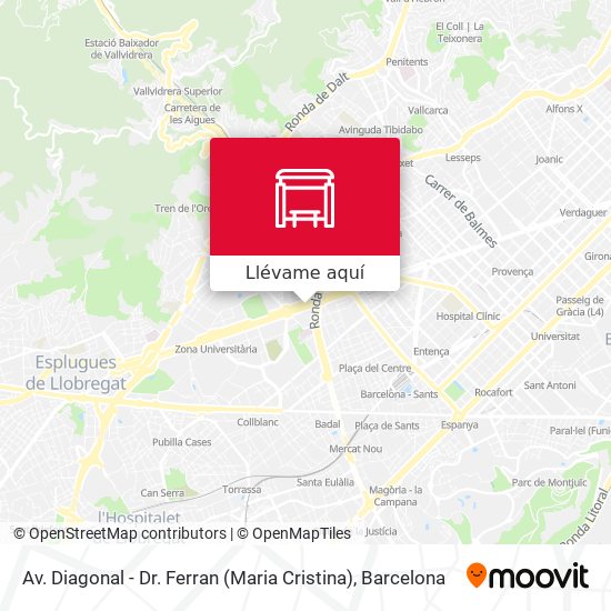 Mapa Av. Diagonal - Dr. Ferran (Maria Cristina)