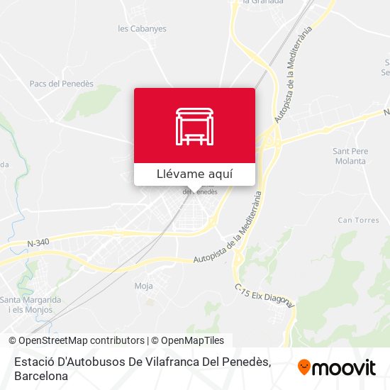 Mapa Estació D'Autobusos De Vilafranca Del Penedès