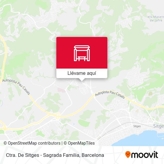 Mapa Ctra. De Sitges - Sagrada Familia