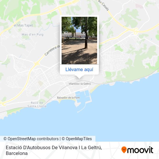 Mapa Estació D'Autobusos De Vilanova I La Geltrú