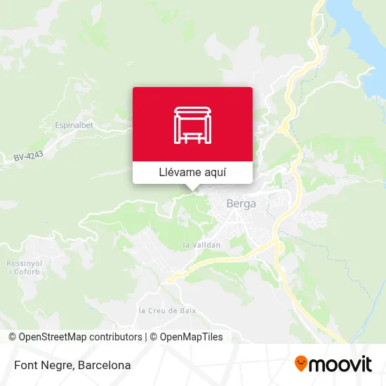 Mapa Font Negre