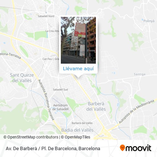 Mapa Av. De Barberà / Pl. De Barcelona