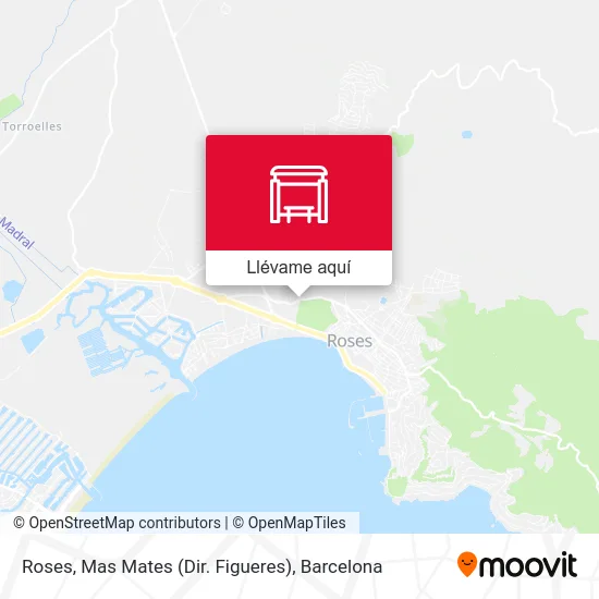 Mapa Roses, Mas Mates (Dir. Figueres)