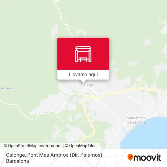Mapa Calonge, Pont Mas Ambros (Dir. Palamos)