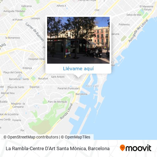 Mapa La Rambla-Centre D'Art Santa Mònica