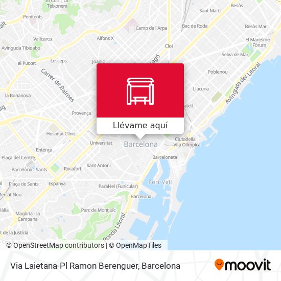 Mapa Via Laietana-Pl Ramon Berenguer