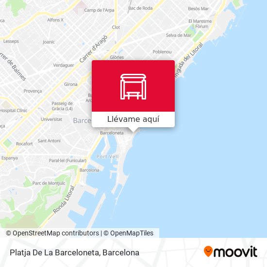 Mapa Platja De La Barceloneta