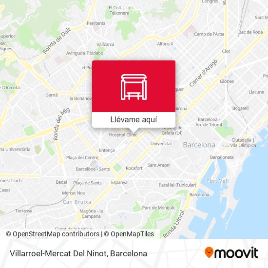 Mapa Villarroel-Mercat Del Ninot