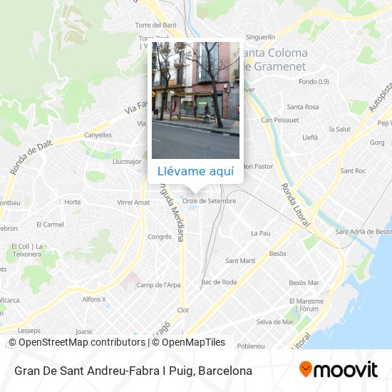Mapa Gran De Sant Andreu-Fabra I Puig