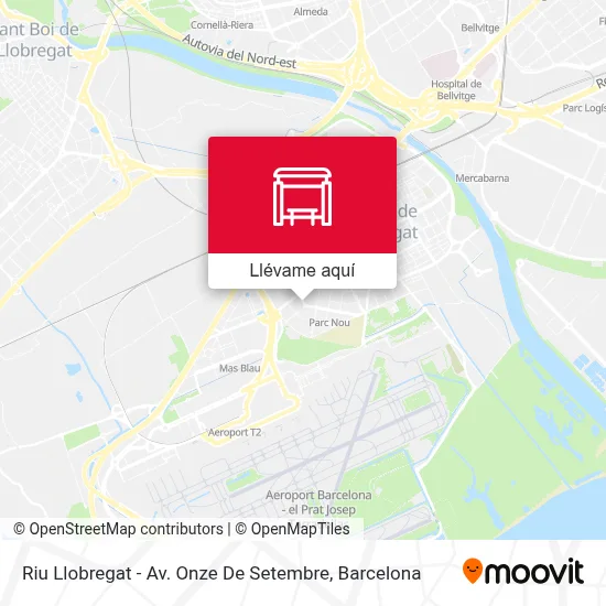 Mapa Riu Llobregat - Av. Onze De Setembre