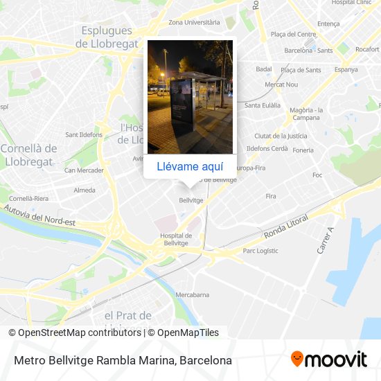 Mapa Metro Bellvitge Rambla Marina