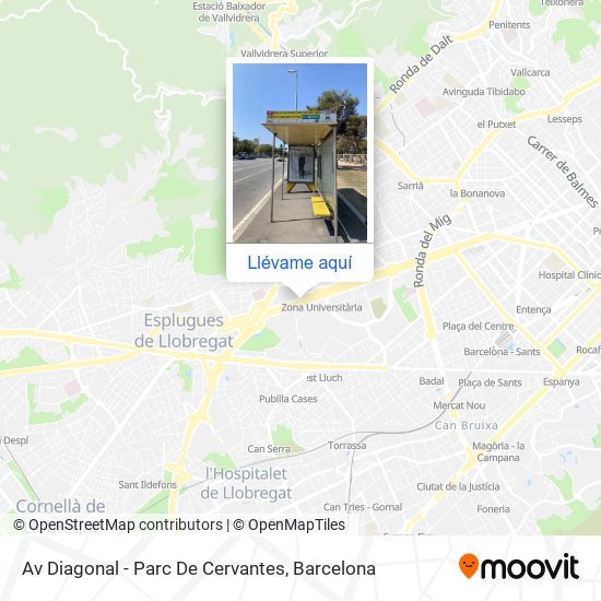 Mapa Av Diagonal - Parc De Cervantes