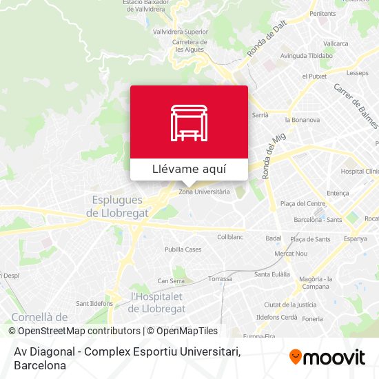 Mapa Av Diagonal - Complex Esportiu Universitari
