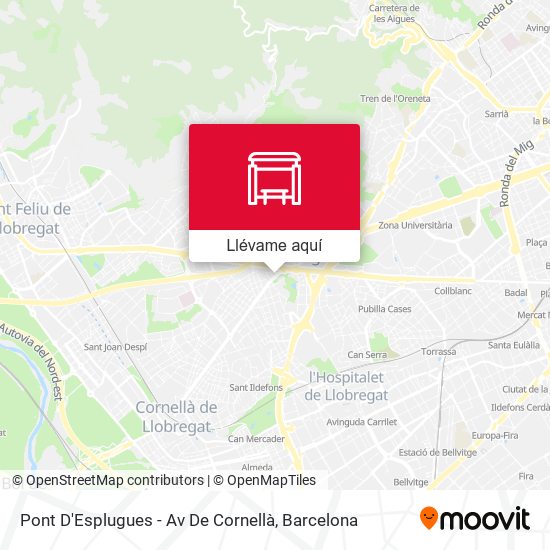 Mapa Pont D'Esplugues - Av De Cornellà