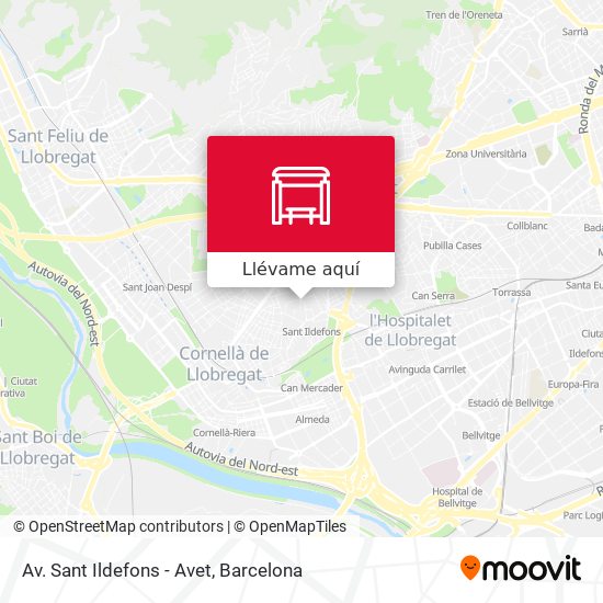 Mapa Av. Sant Ildefons - Avet
