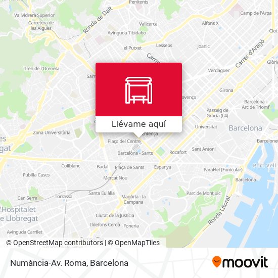 Mapa Numància-Av. Roma