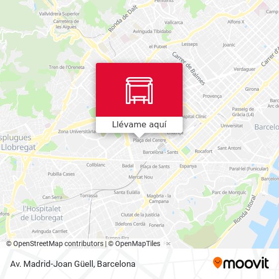 Mapa Av. Madrid-Joan Güell
