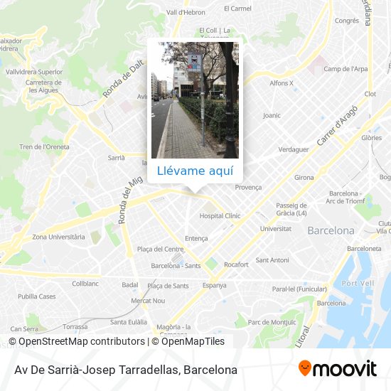 Mapa Av De Sarrià-Josep Tarradellas