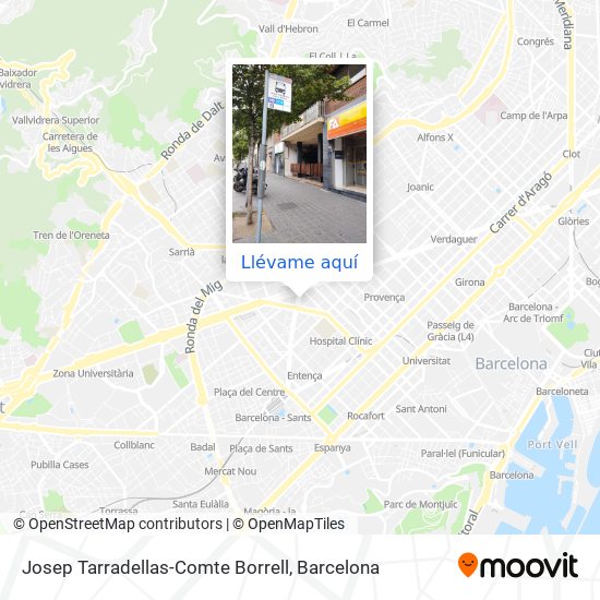 Mapa Josep Tarradellas-Comte Borrell