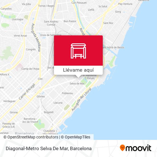 Mapa Diagonal-Metro Selva De Mar