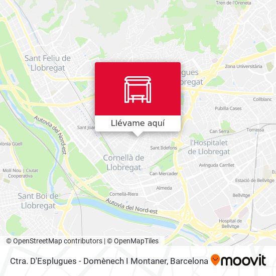 Mapa Ctra. D'Esplugues - Domènech I Montaner