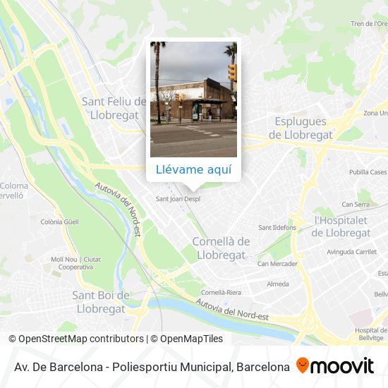 Mapa Av. De Barcelona -  Poliesportiu Municipal