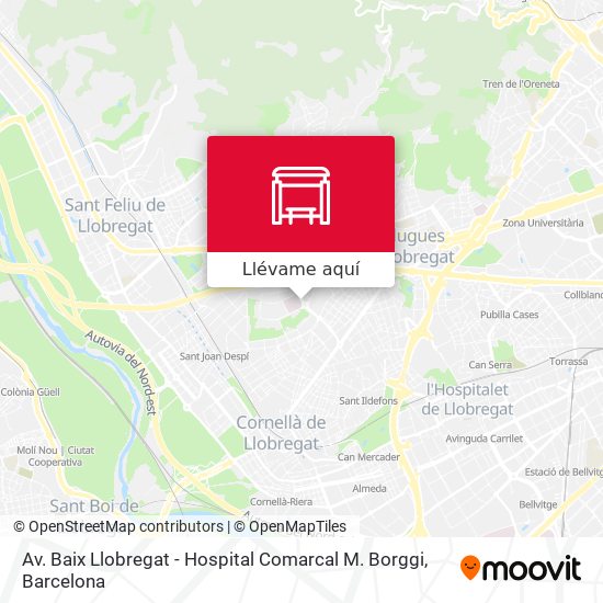 Mapa Av. Baix Llobregat - Hospital Comarcal M. Borggi