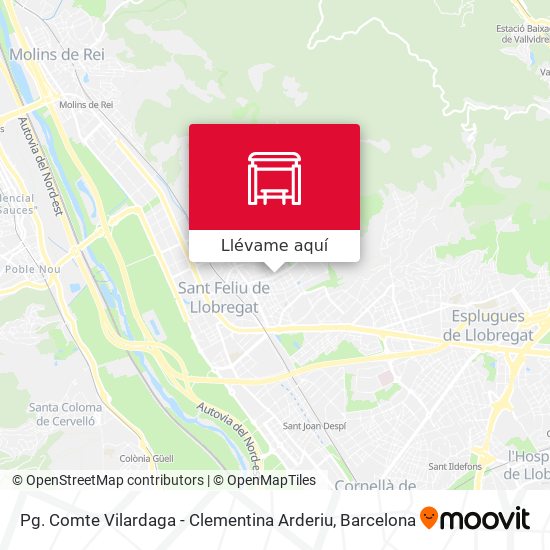 Mapa Pg. Comte Vilardaga - Clementina Arderiu