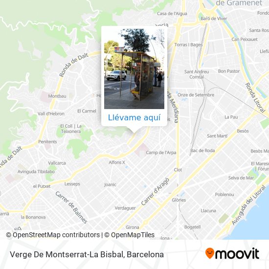 Mapa Verge De Montserrat-La Bisbal