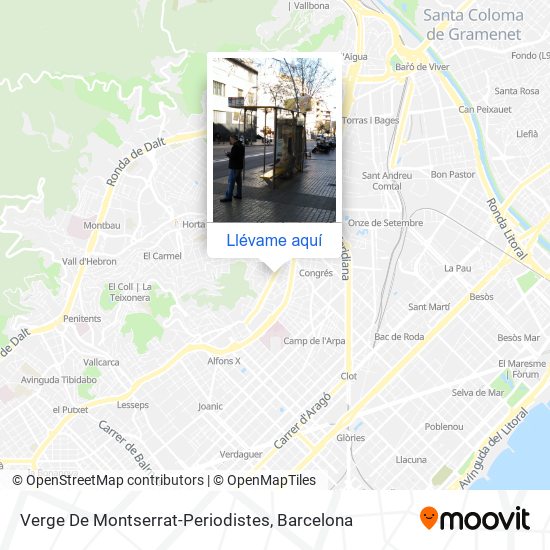 Mapa Verge De Montserrat-Periodistes
