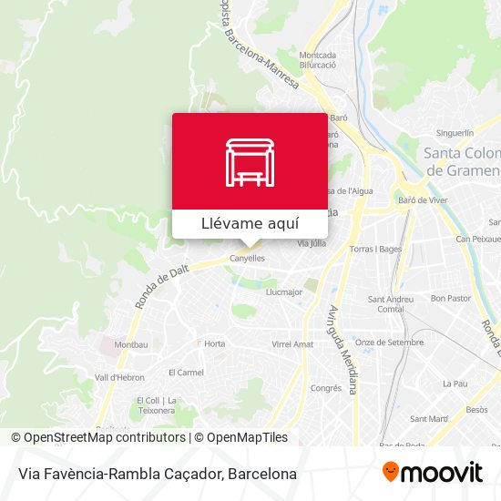 Mapa Via Favència-Rambla Caçador
