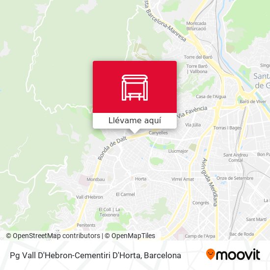 Mapa Pg Vall D'Hebron-Cementiri D'Horta