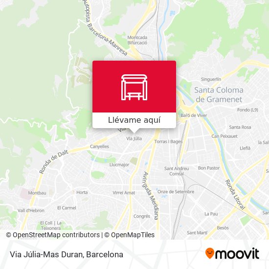 Mapa Via Júlia-Mas Duran