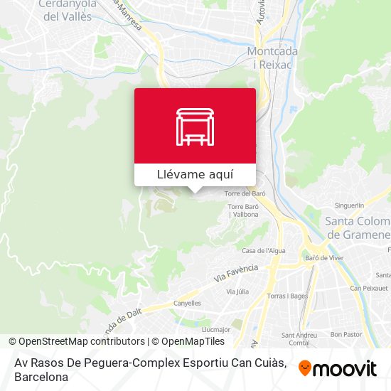 Mapa Av Rasos De Peguera-Complex Esportiu Can Cuiàs