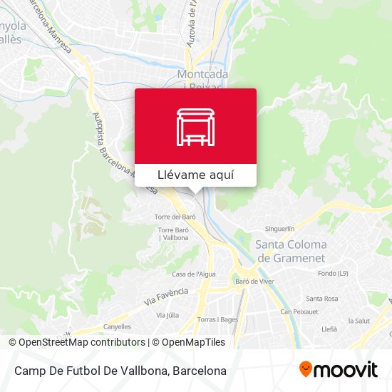 Mapa Camp De Futbol De Vallbona