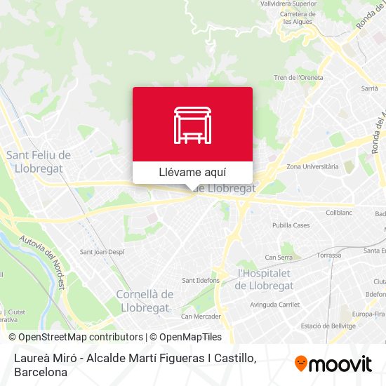 Mapa Laureà Miró - Alcalde Martí Figueras I Castillo