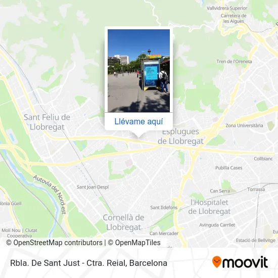 Mapa Rbla. De Sant Just - Ctra. Reial