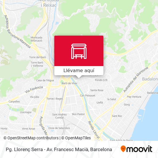 Mapa Pg. Llorenç Serra - Av. Francesc Macià