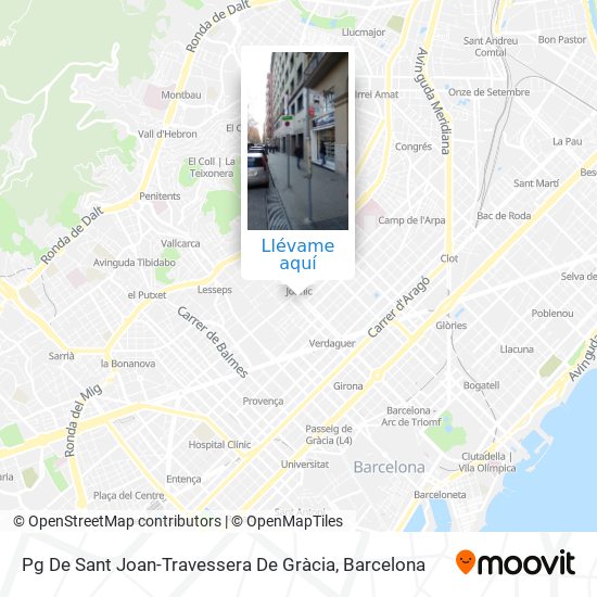 Mapa Pg De Sant Joan-Travessera De Gràcia