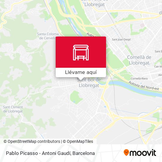 Mapa Pablo Picasso - Antoni Gaudí