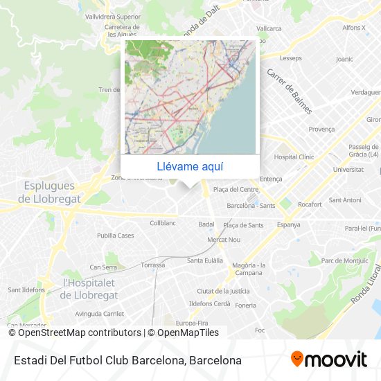 Mapa Estadi Del Futbol Club Barcelona
