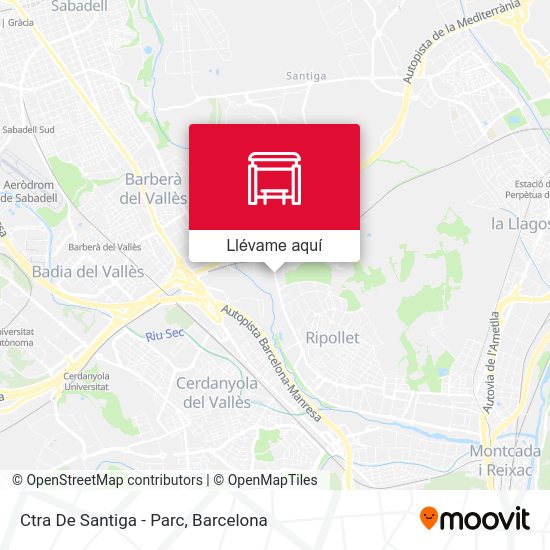 Mapa Ctra De Santiga - Parc