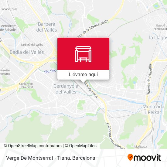 Mapa Verge De Montserrat - Tiana