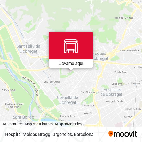 Mapa Hospital Moisès Broggi Urgències